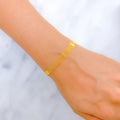 22k-gold-Lucious Netted Flat Bracelet