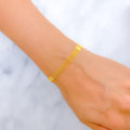 22k-gold-Lucious Netted Flat Bracelet