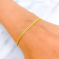 22k-gold-Dainty Lightweight Shiny Bracelet