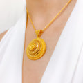 Graceful Traditional Round Pendant
