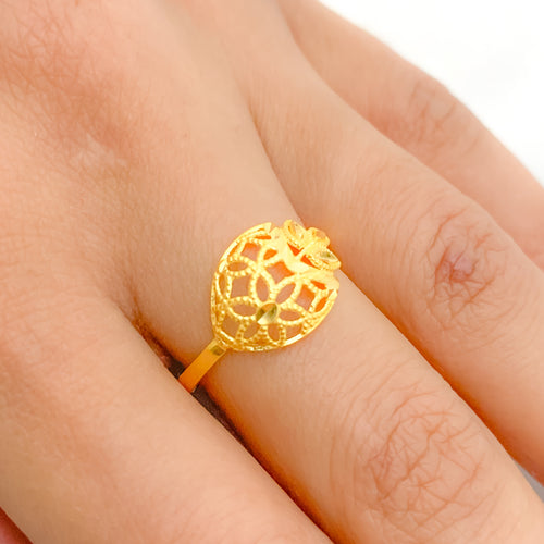 Contemporary Floral Ring