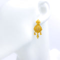 Traditional Beaded 22k Gold Hanging Earrings