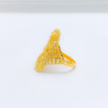 Stunning Floral Infinity 22k Gold Ring