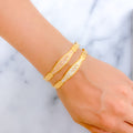 22k-gold-Distinct Decorative Stone Adorned Bangles