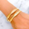 22k-gold-Distinct Decorative Stone Adorned Bangles