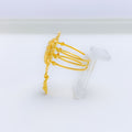 Posh Polished Tassel 22k Gold Ring