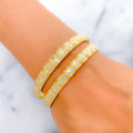 22k-gold-Radiant Alternating Striped Bangles