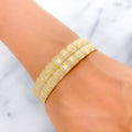 22k-gold-Radiant Alternating Striped Bangles