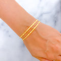 22k-gold-Dainty Upscale Leaf Adorned Bangles