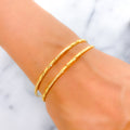 22k-gold-Dainty Upscale Leaf Adorned Bangles