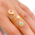 Colorful Spiral CZ Ring