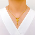 Classy Striking 22k Gold Necklace Set