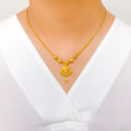 Stately Symmetrical 22k Gold Necklace Set