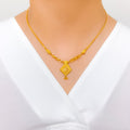 Upscale Unique Link 22k Gold Necklace Set