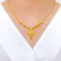 Upscale Unique Link 22k Gold Necklace Set