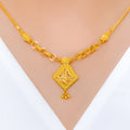 Upscale Unique Link 22k Gold Necklace Set