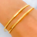 22k-gold-Delicate Dotted Smooth Finish Bangles