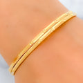 22k-gold-Delicate Dotted Smooth Finish Bangles