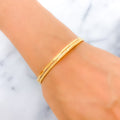 22k-gold-Delicate Dotted Smooth Finish Bangles