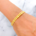 22k-gold-Tasteful Medium Textured Bangles