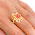 Magnificent CZ Peacock Ring