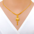 Graceful Geometric 22k Gold Necklace Set