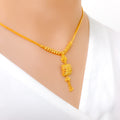 Graceful Geometric 22k Gold Necklace Set