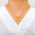 Shiny Reflective 22k Gold Necklace Set