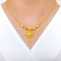 Shiny Reflective 22k Gold Necklace Set