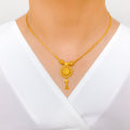 Rangoli Inspired Round 22k Gold Necklace Set