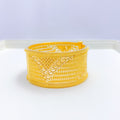 Heart Lined 22k Gold Bangle