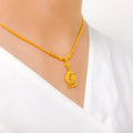 Trendy Half Dome 22k Gold Necklace Set