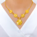 Mesmerizing Gold Clover 22k Gold Necklace Set