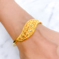 Shimmering Curve Bangle 22k Gold Bracelet