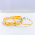 High Finish Set of 6 22k Gold Bangles