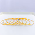 High Finish Set of 6 22k Gold Bangles