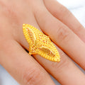 Fancy Elongated 22k Gold Ring