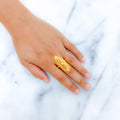 Elegant Asymmetrical 22k Gold Ring