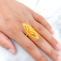 Elegant Asymmetrical 22k Gold Ring