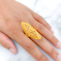 Royal Netted 22k Gold Ring