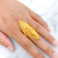 Opulent Floral 22k Gold Ring