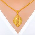 Magnificent Stylish Mesh 22k Gold Pendant Set