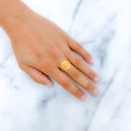 Modern Rectangle 22k Gold Ring