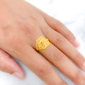 Modern Rectangle 22k Gold Ring