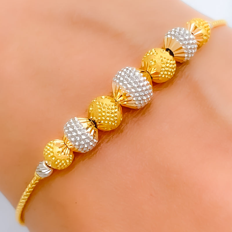 Opulent Shimmering Two-Tone Bracelet