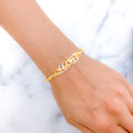 Impressive Two-Tone Bangle Bracelet