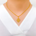 Exclusive Shimmery Posh 22k Gold Pendant Set