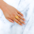 Floral Circle 22k Gold Ring