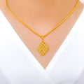 Exclusive Shimmery Posh 22k Gold Pendant Set