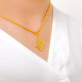 Exclusive Shimmery Posh 22k Gold Pendant Set